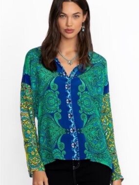 Johnny Was Silk Slim Audrey Blouse